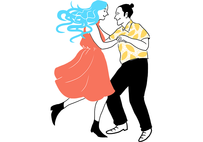 A couple dancing