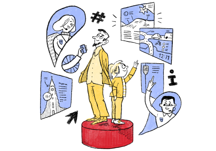 An illustration that describes user-centric services.
