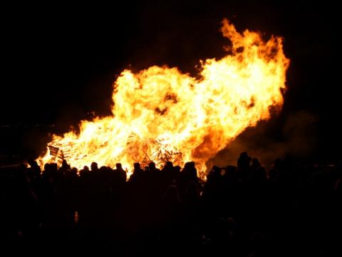 New Year's Eve bonfire