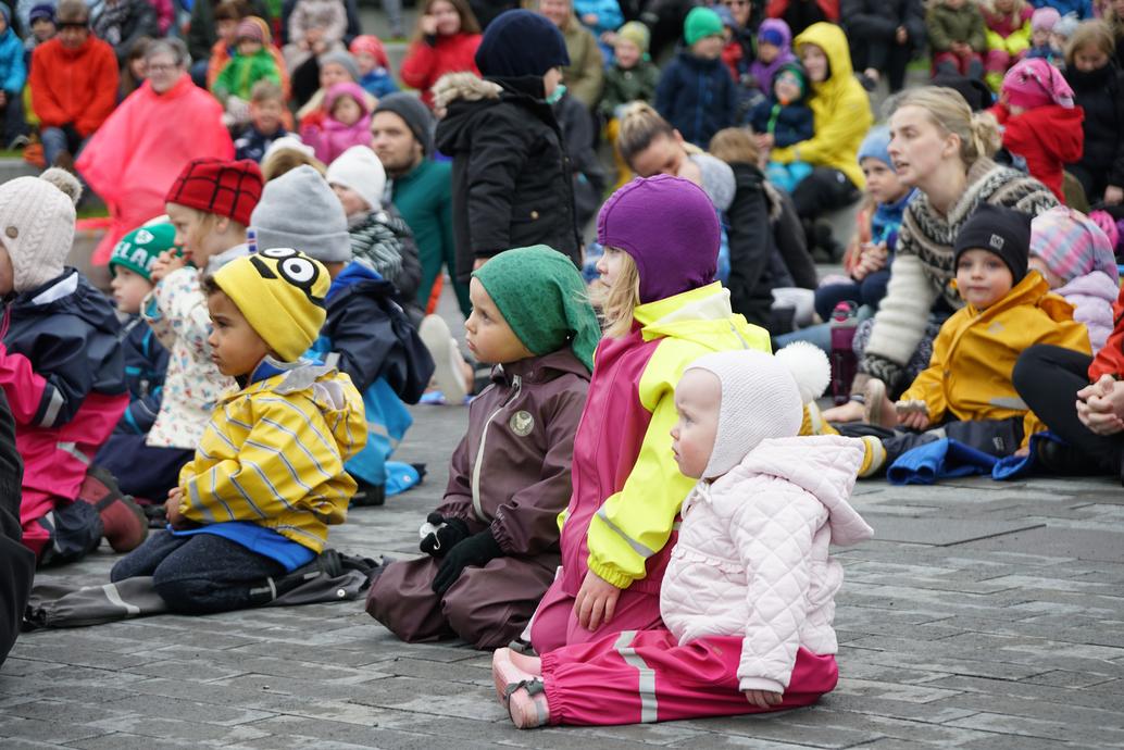 Children watching entertainment