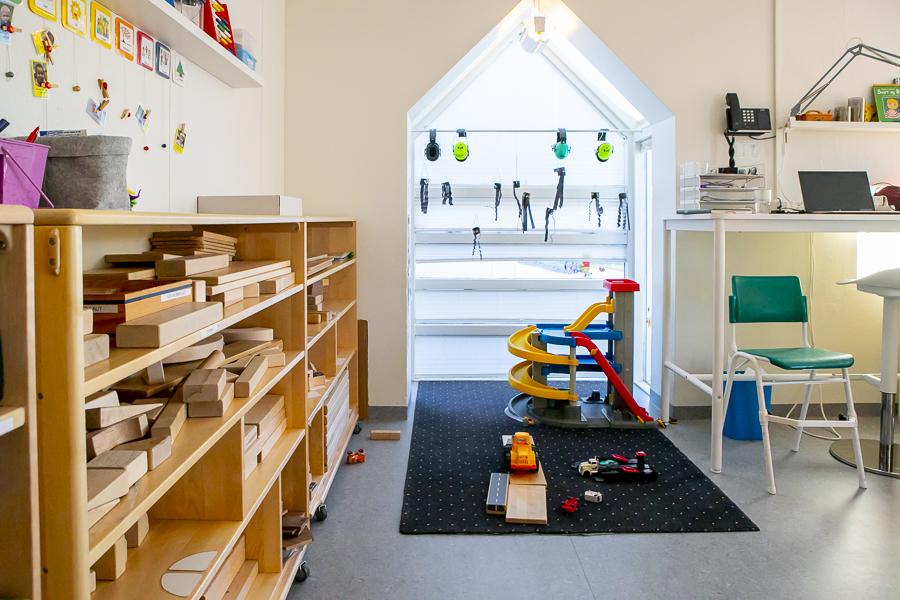 Indoor play area at Heiðarborg.