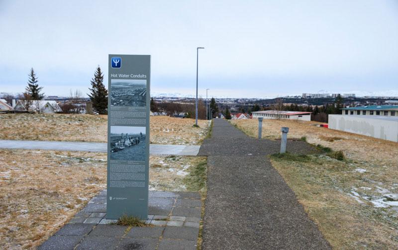 Photograph of the walkway on the hot water main conduit.