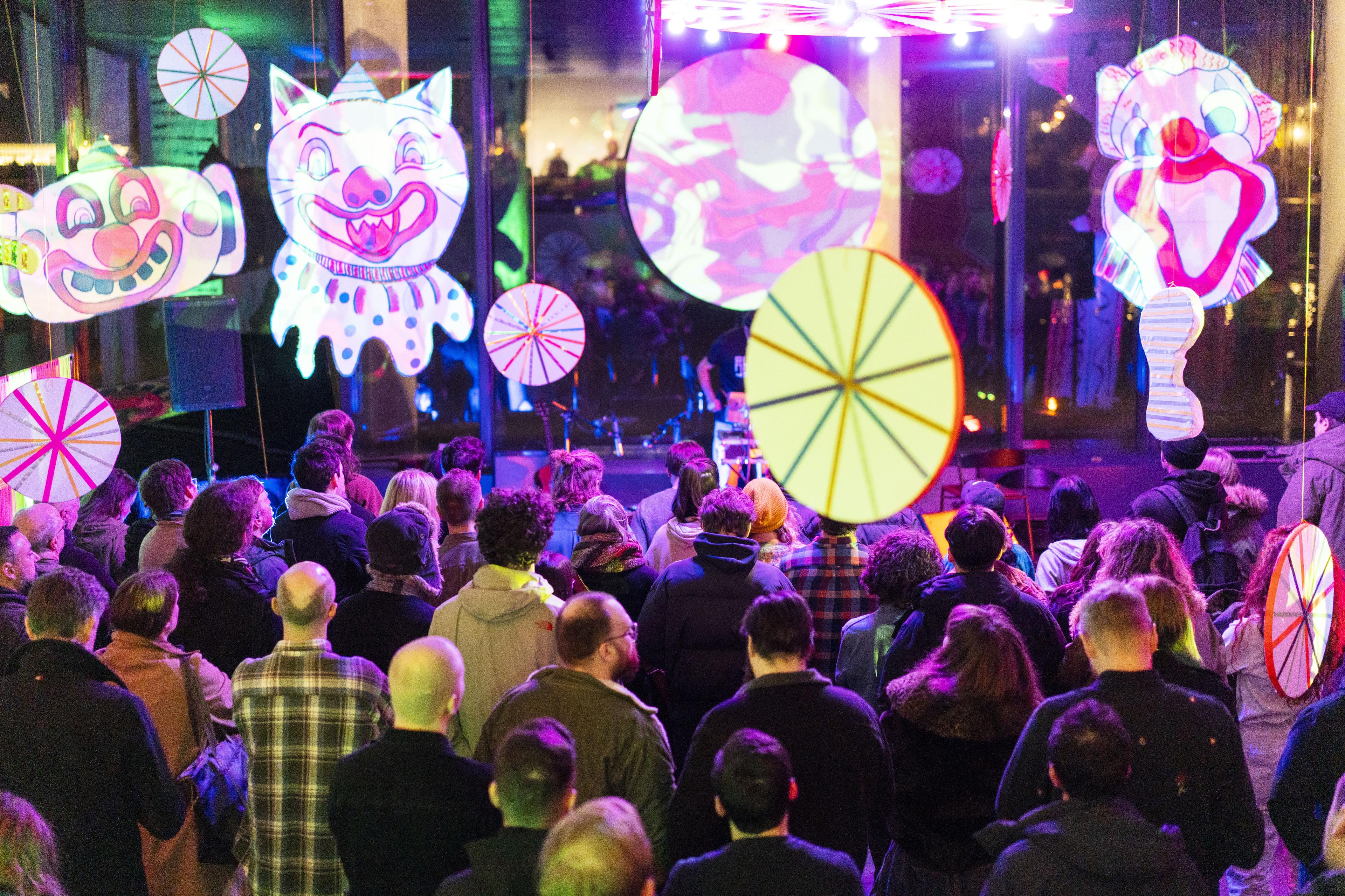 Animal Collective members at Winter Lights Festival in Reykjavík City Hall